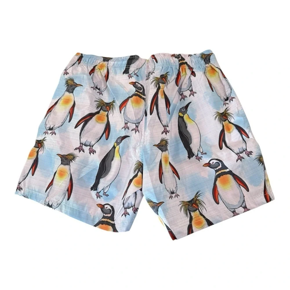 Psycho Tuna Penguin Swim Trunks Size M – NWT